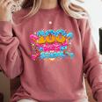 100 Days Of School Baseball Drip Ice Cream Costume Teachers Comfort Colors Sweatshirt Orchid