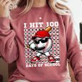 100 Days Of School Retro Baseball Sport For Boys Teachers Comfort Colors Sweatshirt Orchid