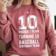 10th Birthday Rookie Of The Year Baseball Double Digit Humor Comfort Colors Sweatshirt Orchid 10th Birthday Rookie Of The Year Baseball Double Digit Humor Comfort Colors Sweatshirt Orchid