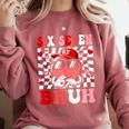 6 7 Bruh Six Seven Valentine Heart Baseball Comfort Colors Sweatshirt Orchid 6 7 Bruh Six Seven Valentine Heart Baseball Comfort Colors Sweatshirt Orchid