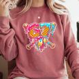 67 Baseball Ice Cream Drip Number Comfort Colors Sweatshirt Orchid