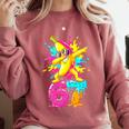 67 Baseball Ice Cream Six Seven Dabbing Banana Comfort Colors Sweatshirt Orchid