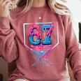 67 Six Seven Baseball Ice Cream Drip Cool Meme 67 Comfort Colors Sweatshirt Orchid