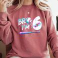 6th Birthday Boy Bro I'm 6 Year Old Baseball Ice Cream Drip Comfort Colors Sweatshirt Orchid 6th Birthday Boy Bro I'm 6 Year Old Baseball Ice Cream Drip Comfort Colors Sweatshirt Orchid