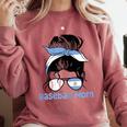 Argentina Baseball Mom Messy Bun Comfort Colors Sweatshirt Orchid Argentina Baseball Mom Messy Bun Comfort Colors Sweatshirt Orchid