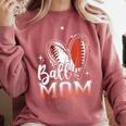 Ball Mom Football Baseball Mom Premium Comfort Colors Sweatshirt Orchid