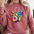 Banana Baseball 67 Ice Cream Drip Meme Comfort Colors Sweatshirt Orchid