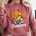 Bananas Baseball Sunset Retro Fruit Sports Boys Kids Men Premium Tri-Blend Comfort Colors Sweatshirt Orchid Bananas Baseball Sunset Retro Fruit Sports Boys Kids Men Premium Tri-Blend Comfort Colors Sweatshirt Orchid