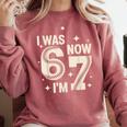 Baseball 7th Birthday 6 7 Years Old I Was 6 Now I'm 7 Comfort Colors Sweatshirt Orchid Baseball 7th Birthday 6 7 Years Old I Was 6 Now I'm 7 Comfort Colors Sweatshirt Orchid