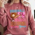 Baseball Or Bows Great Grandma Loves You Gender Reveal Comfort Colors Sweatshirt Orchid Baseball Or Bows Great Grandma Loves You Gender Reveal Comfort Colors Sweatshirt Orchid