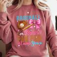 Baseball Or Bows Paw Paw Loves You Gender Reveal Baby Party Comfort Colors Sweatshirt Orchid Baseball Or Bows Paw Paw Loves You Gender Reveal Baby Party Comfort Colors Sweatshirt Orchid