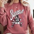 Baseball Catcher Gear Home Plate Comfort Colors Sweatshirt Orchid