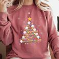 Baseball Christmas Tree Light Xmas Baseball Boys Kids Comfort Colors Sweatshirt Orchid