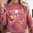 Baseball Coquette Bow Baseball Mama Baseball Mom Premium Comfort Colors Sweatshirt Orchid Baseball Coquette Bow Baseball Mama Baseball Mom Premium Comfort Colors Sweatshirt Orchid