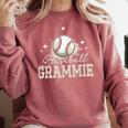 Baseball Grammie Sport Baseball Player Comfort Colors Sweatshirt Orchid