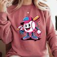 Baseball Ice Cream Shirt Cool Baseball Drip For Boys Comfort Colors Sweatshirt Orchid