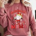 Baseball Mama Sports Mom Baseball Valentine Drip Girls Women Comfort Colors Sweatshirt Orchid