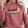 Baseball Mammy Women BallPark Mammy Baseball Mom Comfort Colors Sweatshirt Orchid