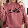 Baseball Mom 1970s Retro Cursive Font Comfort Colors Sweatshirt Orchid Baseball Mom 1970s Retro Cursive Font Comfort Colors Sweatshirt Orchid