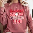 Baseball Mom Since 1981 Comfort Colors Sweatshirt Orchid Baseball Mom Since 1981 Comfort Colors Sweatshirt Orchid