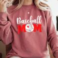 Baseball Mom Cute Letter Print Women Cute Mother's Day Comfort Colors Sweatshirt Orchid
