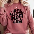 In My Baseball Mom Era Groovy Comfort Colors Sweatshirt Orchid