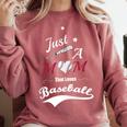 Baseball Mom Sayings Just A Mom That Loves Baseball Comfort Colors Sweatshirt Orchid