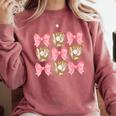 Baseball Mom Sister Tween Teen Girl Girly Pink Bow Preppy Comfort Colors Sweatshirt Orchid