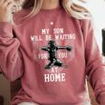 Baseball Mom My Son Will Be Waiting For You At Home Comfort Colors Sweatshirt Orchid Baseball Mom My Son Will Be Waiting For You At Home Comfort Colors Sweatshirt Orchid