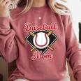 Baseball Mom T-Ball Mom Little League Mom Apparel Comfort Colors Sweatshirt Orchid