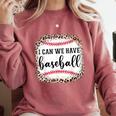 I Can We Have Baseball Mom Women Comfort Colors Sweatshirt Orchid I Can We Have Baseball Mom Women Comfort Colors Sweatshirt Orchid
