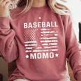 Baseball Momo Mom USA Flag 4th Of July Comfort Colors Sweatshirt Orchid Baseball Momo Mom USA Flag 4th Of July Comfort Colors Sweatshirt Orchid
