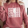 Baseball Pitcher Player Team Sport Lover Family Friends Fans Comfort Colors Sweatshirt Orchid Baseball Pitcher Player Team Sport Lover Family Friends Fans Comfort Colors Sweatshirt Orchid