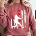 Baseball Silhouette Heart USA Flag Hearts American Boys Kids Comfort Colors Sweatshirt Orchid Baseball Silhouette Heart USA Flag Hearts American Boys Kids Comfort Colors Sweatshirt Orchid