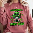 Baseball St Patrick's Day Irish Shamrock Trendy Comfort Colors Sweatshirt Orchid