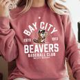 Bay City Beavers Baseball Club Estd 1913 Comfort Colors Sweatshirt Orchid