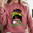 Brazil Baseball Mom Messy Bun Comfort Colors Sweatshirt Orchid Brazil Baseball Mom Messy Bun Comfort Colors Sweatshirt Orchid