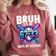 Bruh It's My 67 33 Days Of School Baseball 100 Days Smarter Comfort Colors Sweatshirt Orchid Bruh It's My 67 33 Days Of School Baseball 100 Days Smarter Comfort Colors Sweatshirt Orchid