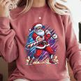 Christmas Baseball Santa Game Day Xmas Boys Kids Men Comfort Colors Sweatshirt Orchid Christmas Baseball Santa Game Day Xmas Boys Kids Men Comfort Colors Sweatshirt Orchid