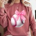 Cute Coquette Baseball Pink Bow Player & Fan Girls Comfort Colors Sweatshirt Orchid Cute Coquette Baseball Pink Bow Player & Fan Girls Comfort Colors Sweatshirt Orchid