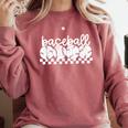 Cute Sports Baseball Mom Game Day Comfort Colors Sweatshirt Orchid
