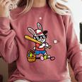 Easter Bunny Baseball Player Batter Rabbit Boys Kids Men Comfort Colors Sweatshirt Orchid Easter Bunny Baseball Player Batter Rabbit Boys Kids Men Comfort Colors Sweatshirt Orchid