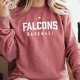 Falcons Baseball Inspired Comfort Colors Sweatshirt Orchid Falcons Baseball Inspired Comfort Colors Sweatshirt Orchid