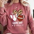 Game Day Vibes Football Baseball Mom Heart Comfort Colors Sweatshirt Orchid Game Day Vibes Football Baseball Mom Heart Comfort Colors Sweatshirt Orchid