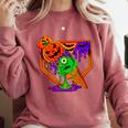 Halloween Baseball Ice Cream Drip Boys Girls Youth Comfort Colors Sweatshirt Orchid