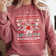 Ho Ho Homerun Baseball Ugly Christmas Sweater Party Hitter Comfort Colors Sweatshirt Orchid Ho Ho Homerun Baseball Ugly Christmas Sweater Party Hitter Comfort Colors Sweatshirt Orchid