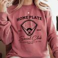Home Plate Social Club Baseball Mom Comfort Colors Sweatshirt Orchid