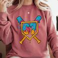 HUGvyn 67 Baseball Ice Cream Drip Six Seven Genz Alpha Slang Comfort Colors Sweatshirt Orchid HUGvyn 67 Baseball Ice Cream Drip Six Seven Genz Alpha Slang Comfort Colors Sweatshirt Orchid