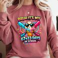 It's My 6733 Days Of School Baseball Ice Cream Dripping Comfort Colors Sweatshirt Orchid It's My 6733 Days Of School Baseball Ice Cream Dripping Comfort Colors Sweatshirt Orchid