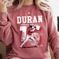 Jarren Duran Boston MLB Baseball Players MLBJDU201M Comfort Colors Sweatshirt Orchid